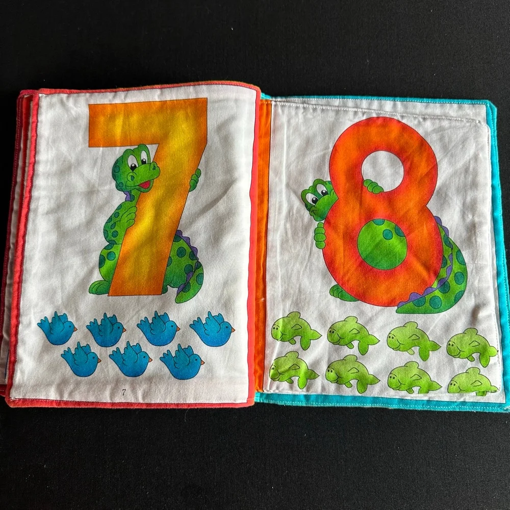 Dexter the Dinosaur Learning Toy Yellow Green cloth book